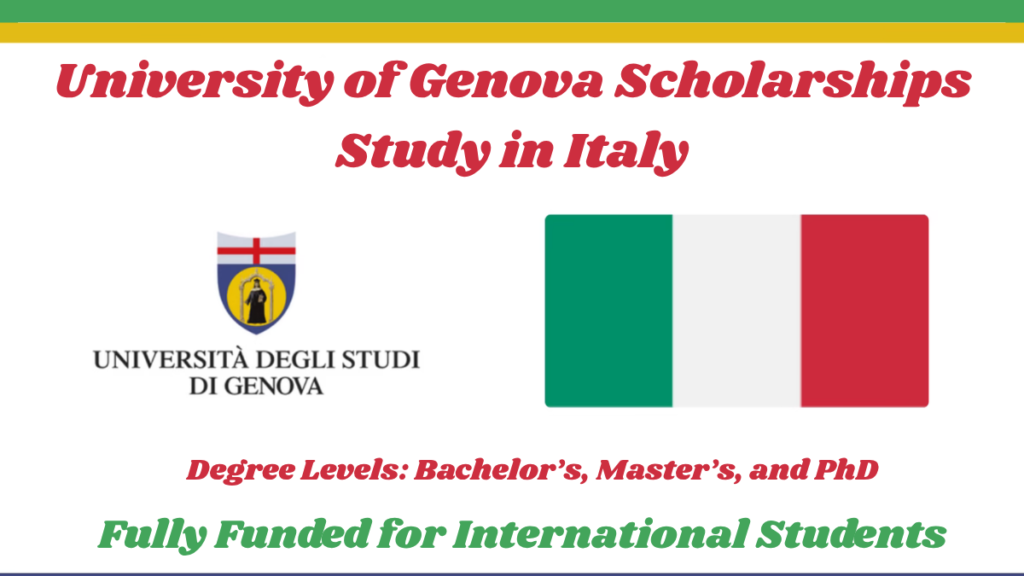 University Of Genova Scholarships 2026 In Italy